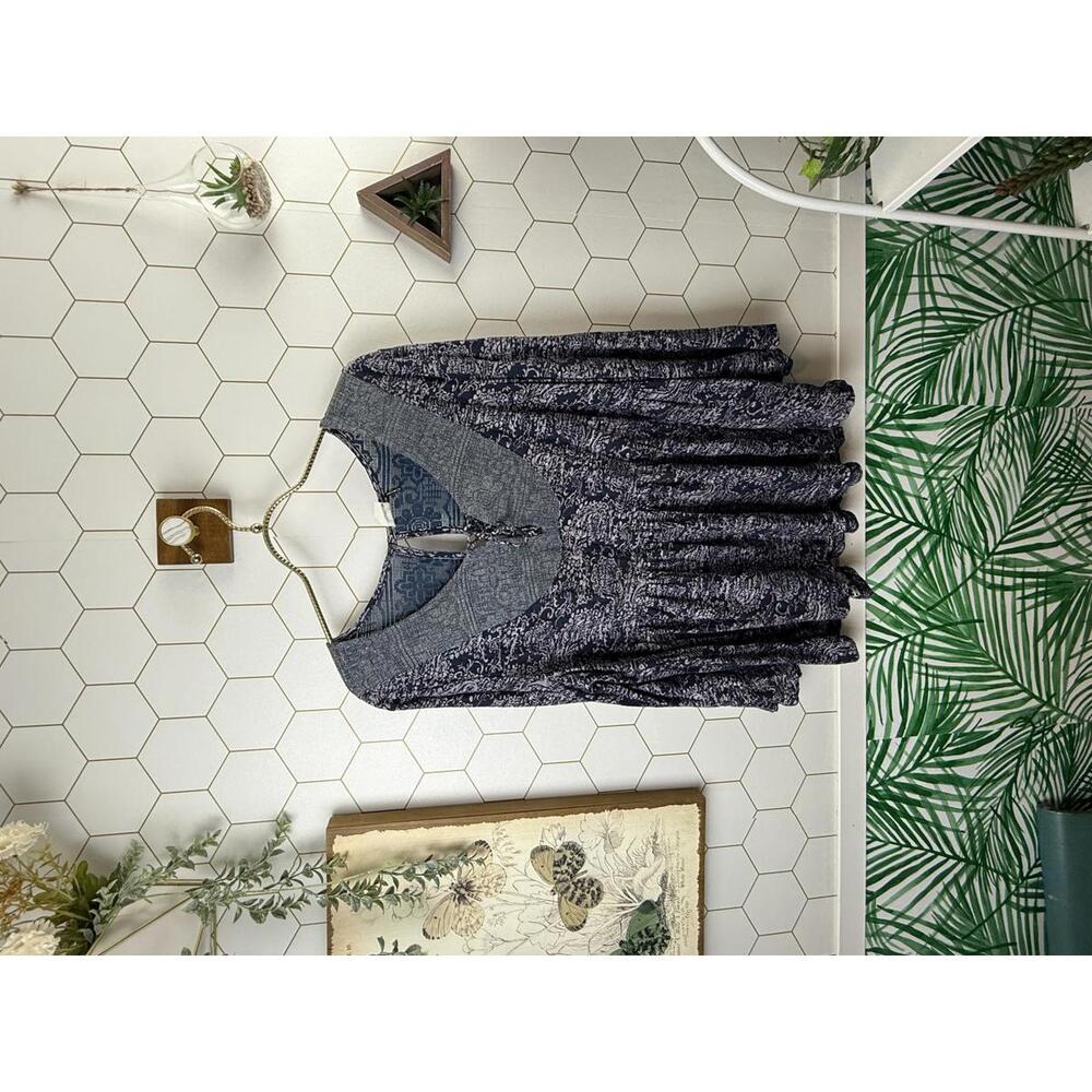 Akemi + Kin from Anthropologie Blue Marcella Peasant Blouse - Size - Medium